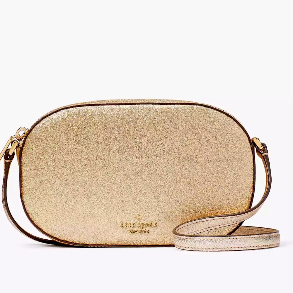 NWT Kate Spade Glimmer Oval Camera Bag